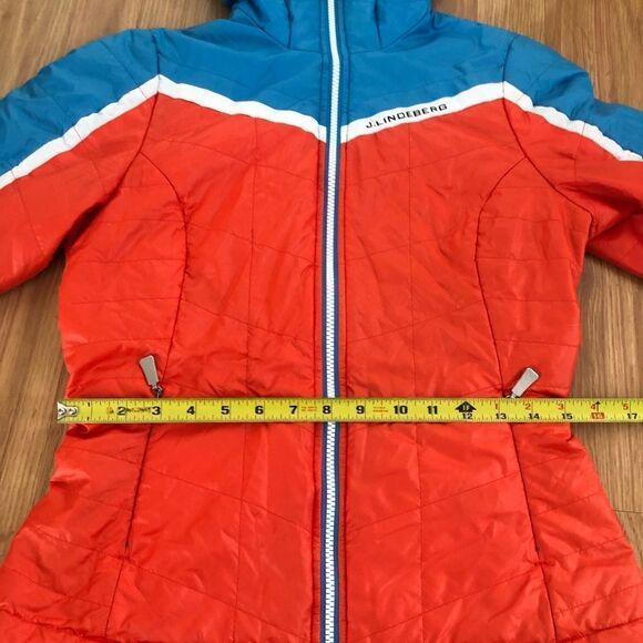 J Lindeberg W ALASKA LINER PERTEX Puffer Jacket Red/White/Blue - Picture 10 of 13
